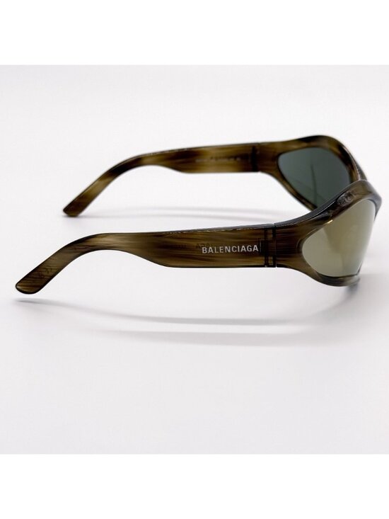 NEW BALENCIAGA BB0314S 003 SUNGLASSES HAVANA/BRONZE GEOMETRIC UNISEX EYEWEAR